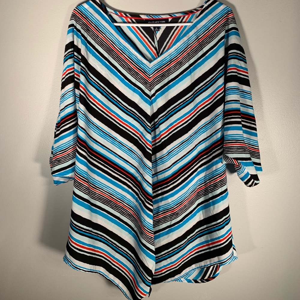 Gently worn Jones New York striped blouse